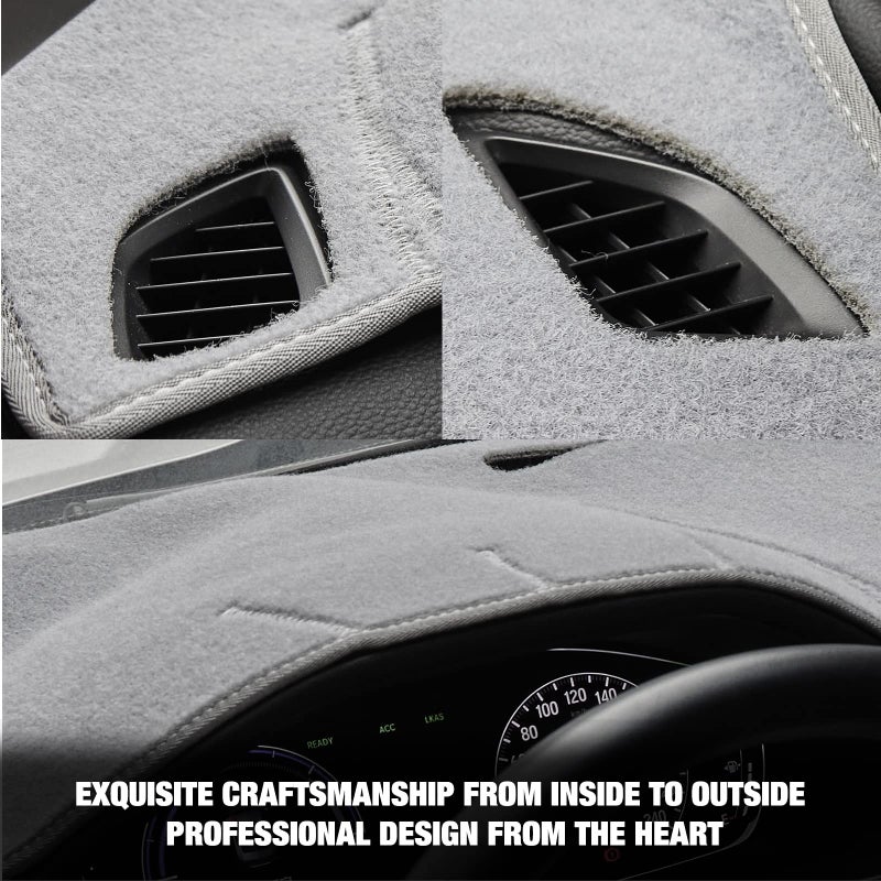 BERKSYDE سجادة غطاء لوحة القيادة من BERKSYDE متوافقة مع 2010-2013 Mazda 3 سيدان/هاتشباك/MazdaSpeed ​​3 (رمادي) - Image 3